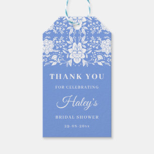 Chinoiserie Blue Floral Bridal Shower Gift Tags