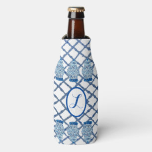 Chinoiserie Blue Ginger Jar Can Bottle Cooler