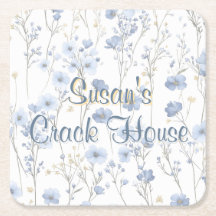 Chinoiserie Blue Toile Peacock Custom Mahjong
