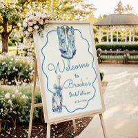 Chinoiserie Boots and Bubbly Bridal Shower Welcome