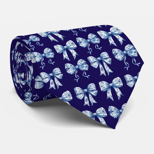 Chinoiserie Bow Coquette Tie (Rolled)