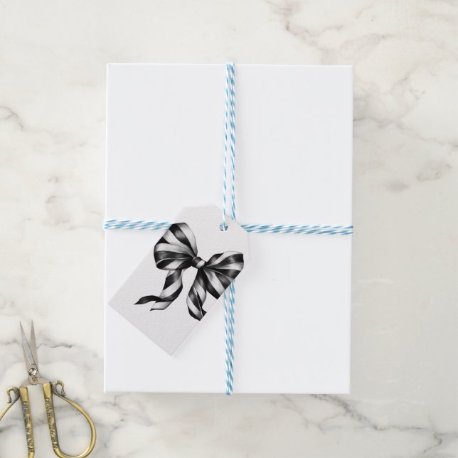 Chinoiserie & Bow Personalised Gift Tags (With Twine)