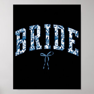 Chinoiserie Bride Floral Toile De Jouy Coquette Bo Poster