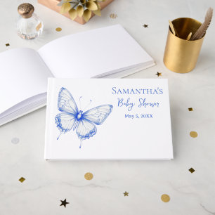 Chinoiserie Butterfly Baby Shower Guest Book
