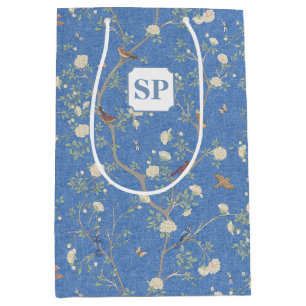Chinoiserie Camellia Garden Breeze Blue Medium Gift Bag