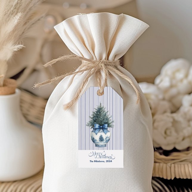 Chinoiserie Chic Blue Christmas Gift Tags (Creator Uploaded)