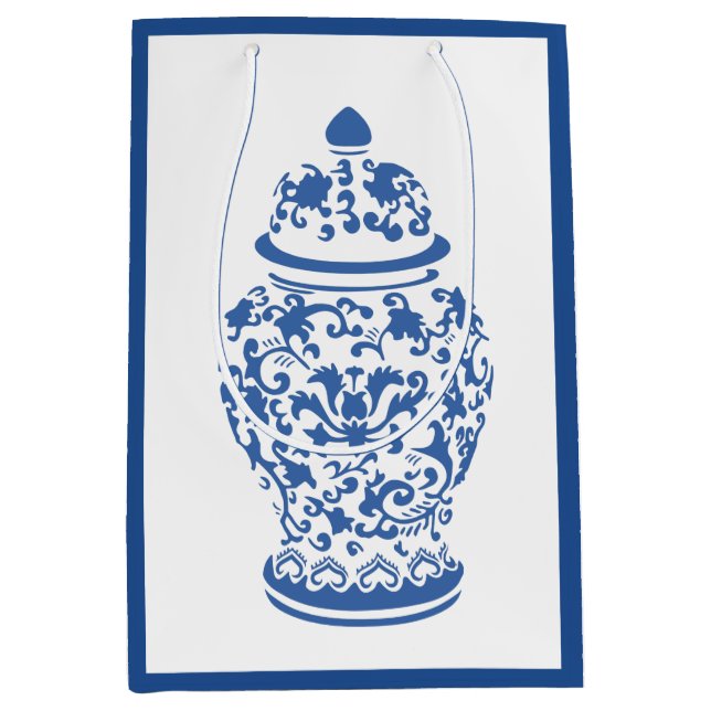 Chinoiserie Chic GingerJar Medium Gift Bag (Front)