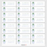 Chinoiserie Chic Holiday Cards Address<br><div class="desc">Stylish guest address labels featuring a watercolor ginger jar with green bow. I have holiday cards,  party invitations,  stickers and tags to match this design.</div>