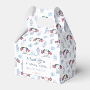 Chinoiserie Chic July 4th Wedding Favour Box