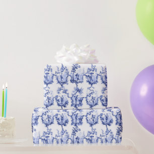 Chinoiserie China Blue Wrapping Paper