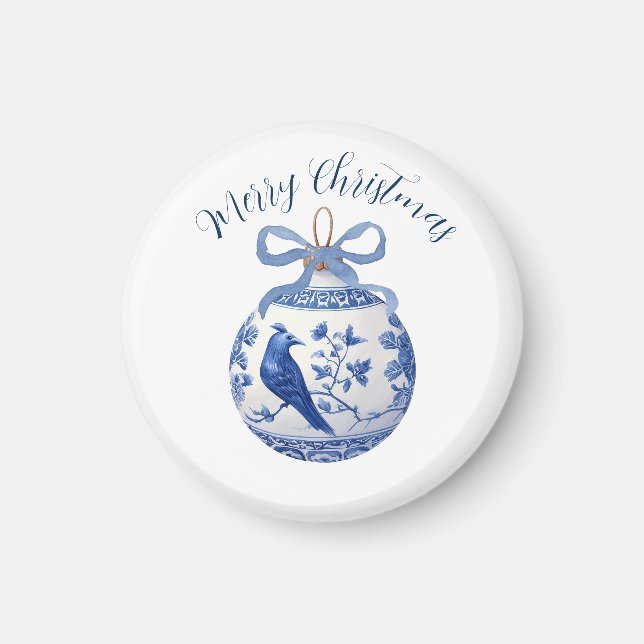 Chinoiserie Christmas Ornament  Magnet (Front)