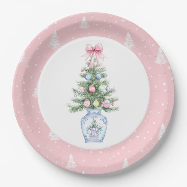 Chinoiserie Christmas Paper Plate (Front)