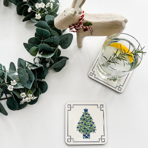 Chinoiserie Christmas Tree  Coaster