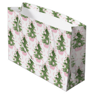 Chinoiserie Christmas Tree Large Gift Bag