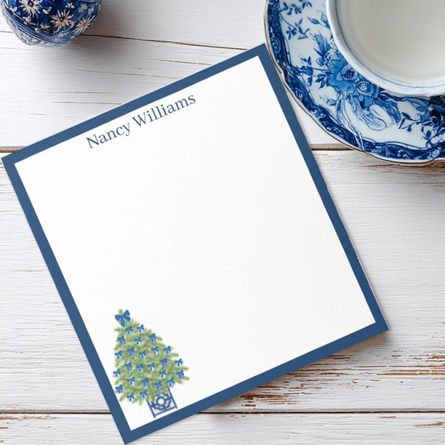 Chinoiserie Christmas Tree  Notepad (Chinoiserie Christmas Tree Notepad)
