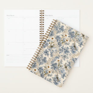 Chinoiserie Dragonflies, Daisies and Lace Planner