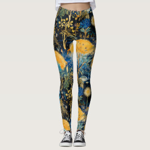 Chinoiserie Exotic Birds Botanical Pattern (5) Leggings