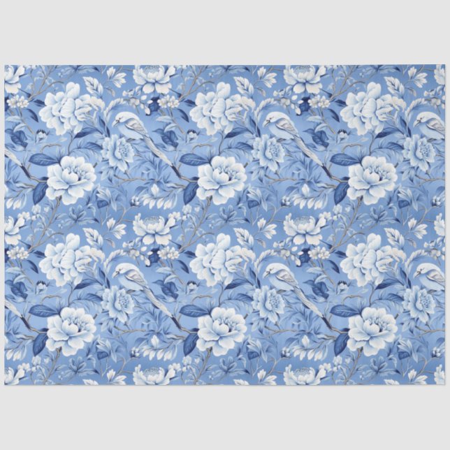 Chinoiserie Floral Pattern Tissue Paper (Front)