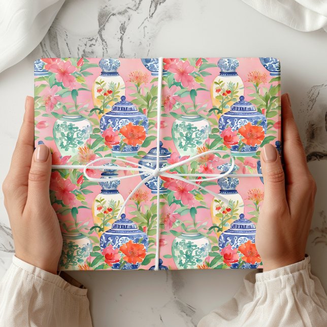 Chinoiserie Floral Pattern Wrapping Paper (Creator Uploaded)