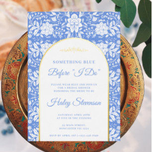 Chinoiserie Floral Something Blue Bridal Shower