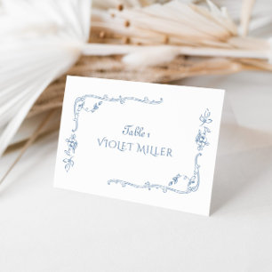Chinoiserie floral toile place cards