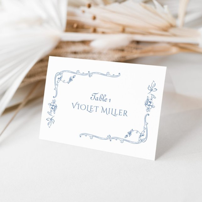 Chinoiserie floral toile place cards (Creator Uploaded)