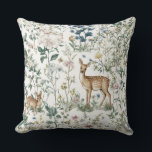 Chinoiserie Forest Animal Throw Pillow<br><div class="desc">Add a decorative accent to your home with this throw pillow featuring an original artistic pattern design. Inspired by botanical elements, vintage illustration, and decorative art styles, this design brings a touch of creativity and elegance to any space. Professionally printed through Zazzle, this pillow is perfect for enhancing sofas, beds,...</div>