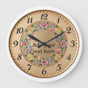 Chinoiserie Gilt Export Style Personalise Large Clock