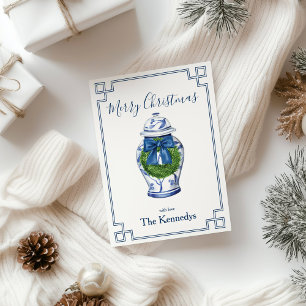 Chinoiserie Ginger Jar  Holiday Card