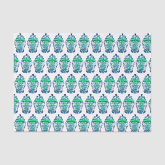 Chinoiserie Ginger Jar Jars Tissue Paper (Front)