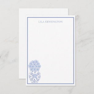 Chinoiserie Ginger Jar Vase & Flowers Note Cards