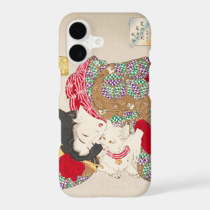 Chinoiserie Japanese Lady & Cat Kimono Art