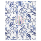 Chinoiserie Jungle Toile | Blue & White Monogram 