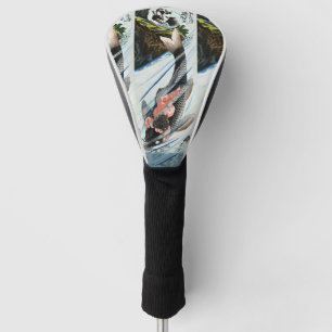 Chinoiserie Koi Carp Waterfall Japanese Art Golf Head Cover
