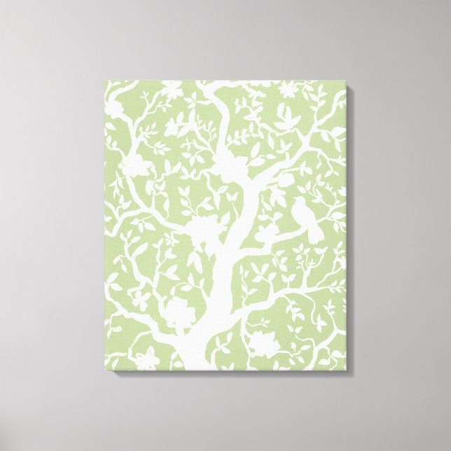 Chinoiserie Large Green Canvas Art  (Front)
