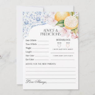 Chinoiserie Lemon Tea with Mum Advice for Baby Invitation