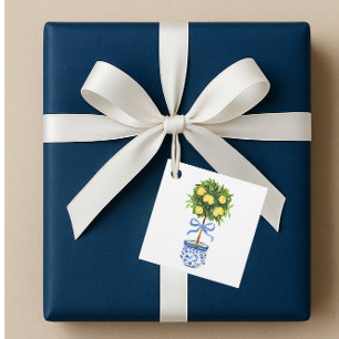 Chinoiserie Lemon Topiary Tree Gift Tags
