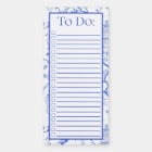 Chinoiserie Magnetic To Do List, Blue and White