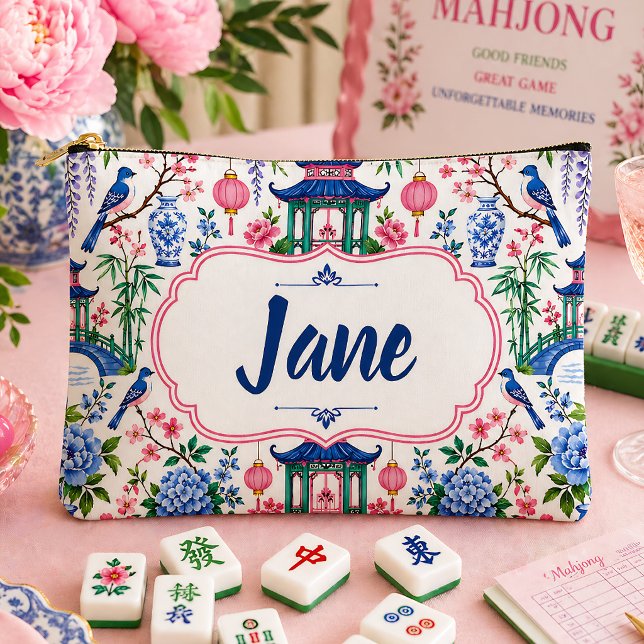 Chinoiserie Mahjong Tile Bag Personalised (Creator Uploaded)