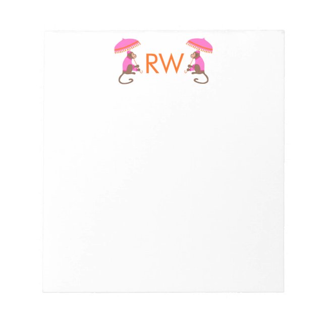 Chinoiserie Monkey Note Pad (Front)