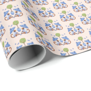 Chinoiserie Monkey Wrapping Paper