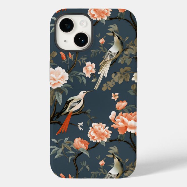Chinoiserie on Denim Blue Case-Mate iPhone Case (Back)
