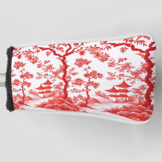 CHINOISERIE PAGODA GOLF HEAD COVER (Front)