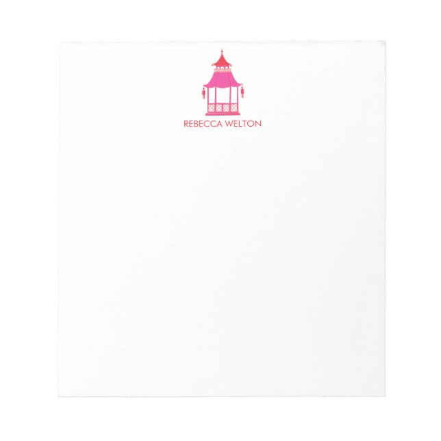 Chinoiserie Pagoda Note Pad (Front)