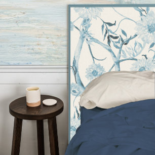 Chinoiserie Peony Floral Blue and White Decoupage Tissue Paper