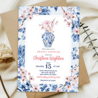 Chinoiserie Pink Cherry Blossom Bridal Shower