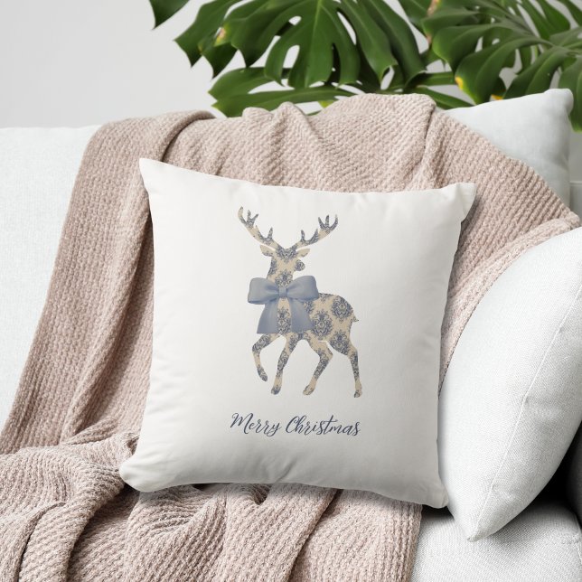 Chinoiserie Reindeer Christmas Cushion (Creator Uploaded)