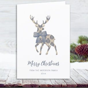 Chinoiserie Reindeer Christmas Holiday Card