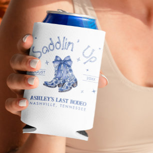 Chinoiserie Saddlin' Up Bachelorette Party  Seltzer Can Cooler