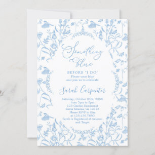 Chinoiserie Something Blue before I do Bridal Invitation